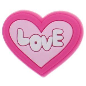 Pink Heart Croc Charm